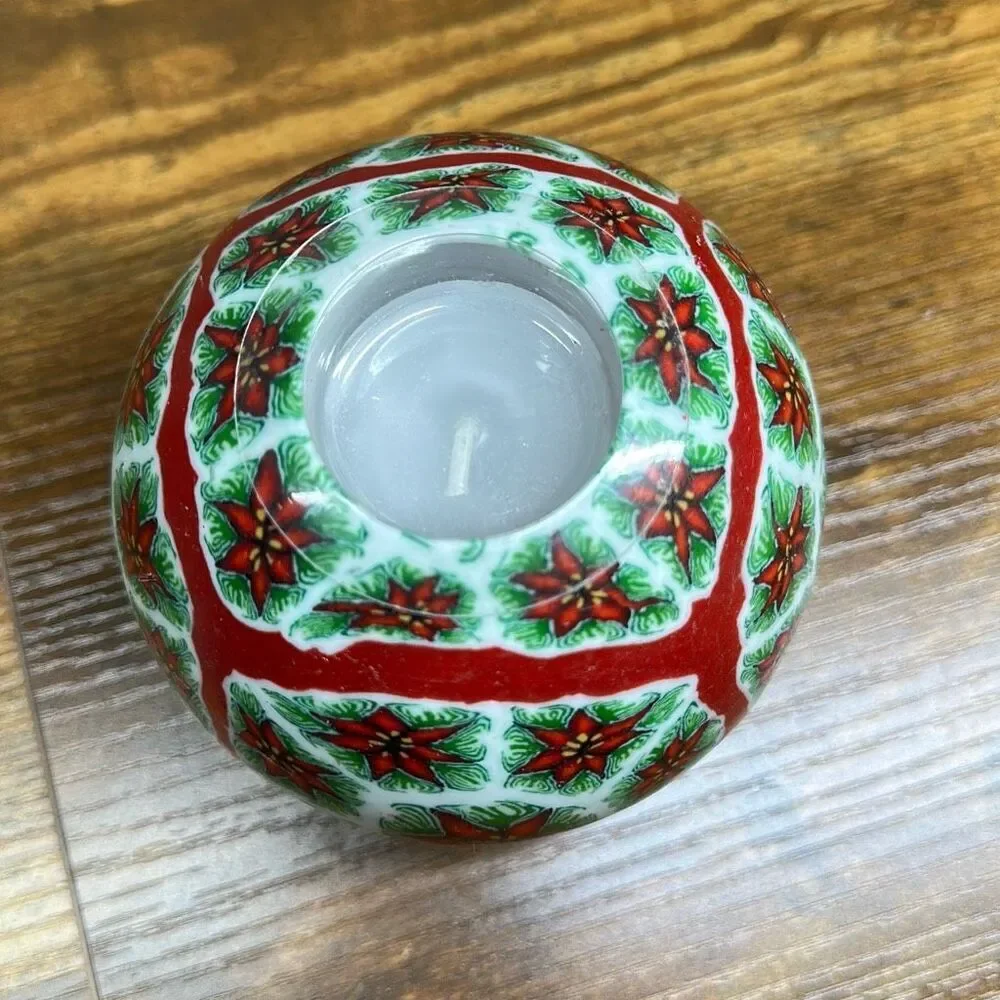 MAGIC GLOW‎ CANDLE Christmas Mood Sitting Venetian Glass Technique Unscented